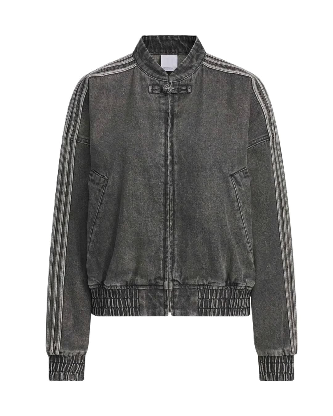 Oversized Denim Jacket for Men & Women | Vintage Fade Streetwear Jacket | Chinese Knot Closure | Ribbed Cuffs & Hem | Unisex Casual Urban Style Outerwear Oversized Denim Jacket for Men & Women | Vintage Fade Streetwear Jacket | Chinese Knot Closure | Ribbed Cuffs & Hem | Unisex Casual Urban Style Outerwear