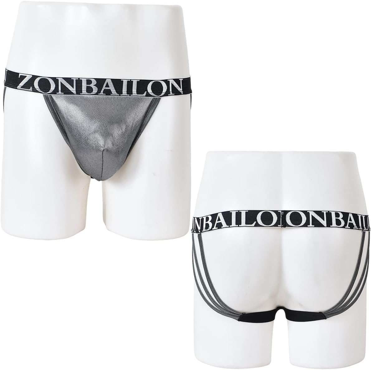 JINSHI Men's Sexy Glossy Jockstraps Thong Underwear Low Rise G-String For Men Bulge Pouch Male Thongs Bikini Briefs - Image 2