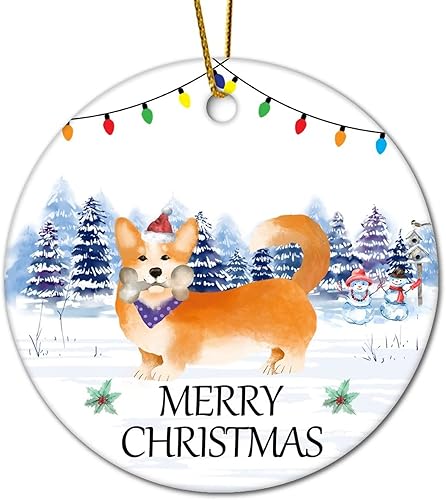 Christmas Pet Bauble Chow Chow Dog Memorial Ornament Funny Dog Gift Animal Puppy Xmas Tree Hanging Pendant Keepsake Ceramic Holiday Decoration Gift