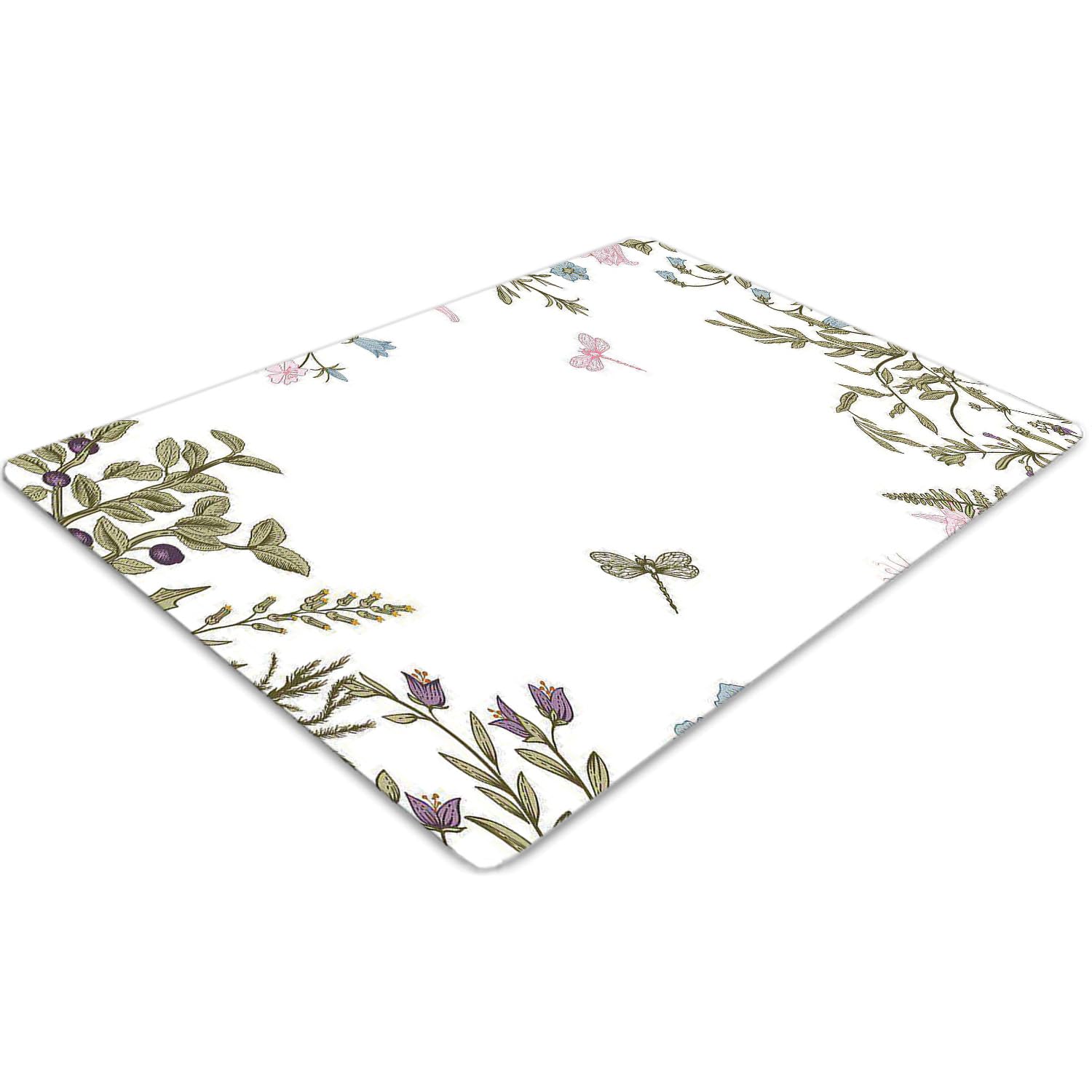 Protège-sol pour chaise de bureau : évitez les rayures sur le parquet avec ce tapis PVC fleuri