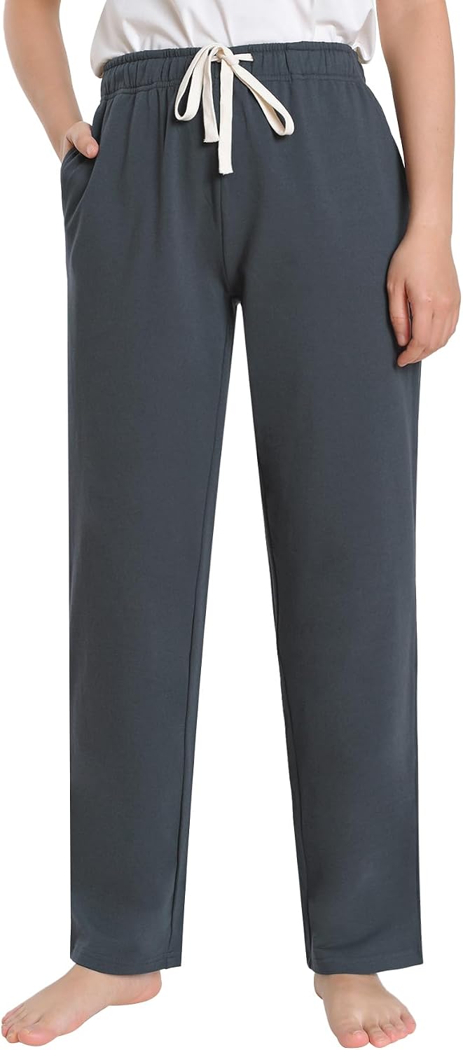 Weintee Women's Petite Cotton Lounge Pants with Pockets