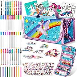 Estuche Maletin Auney Estuche Escolar Set Papeleria Regalo, Kit di Juguetes Unicornios