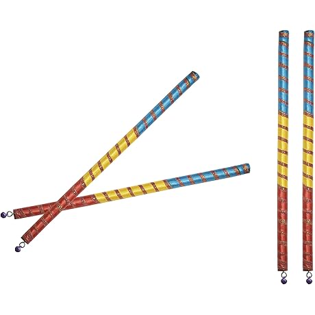 Assorted Multicolor Dandiya Sticks: The Perfect Accessory for Navratri Celebrations