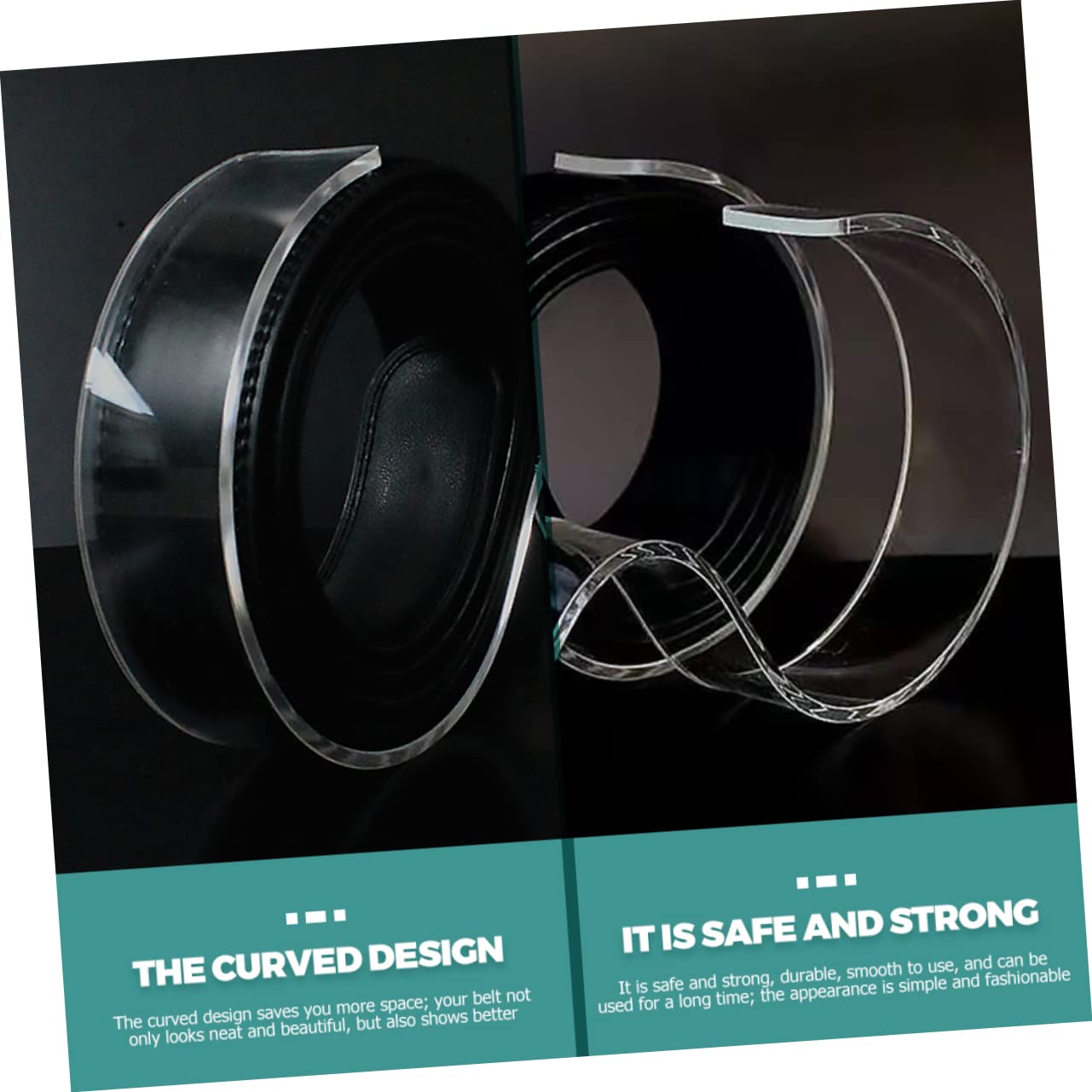 Alipis 5Pcs Acrylic Belt Display Stand Belt Holder Organizer for Home Store Use Compact and Space Saving Belt Rack for Closet for Belt Storage and Display