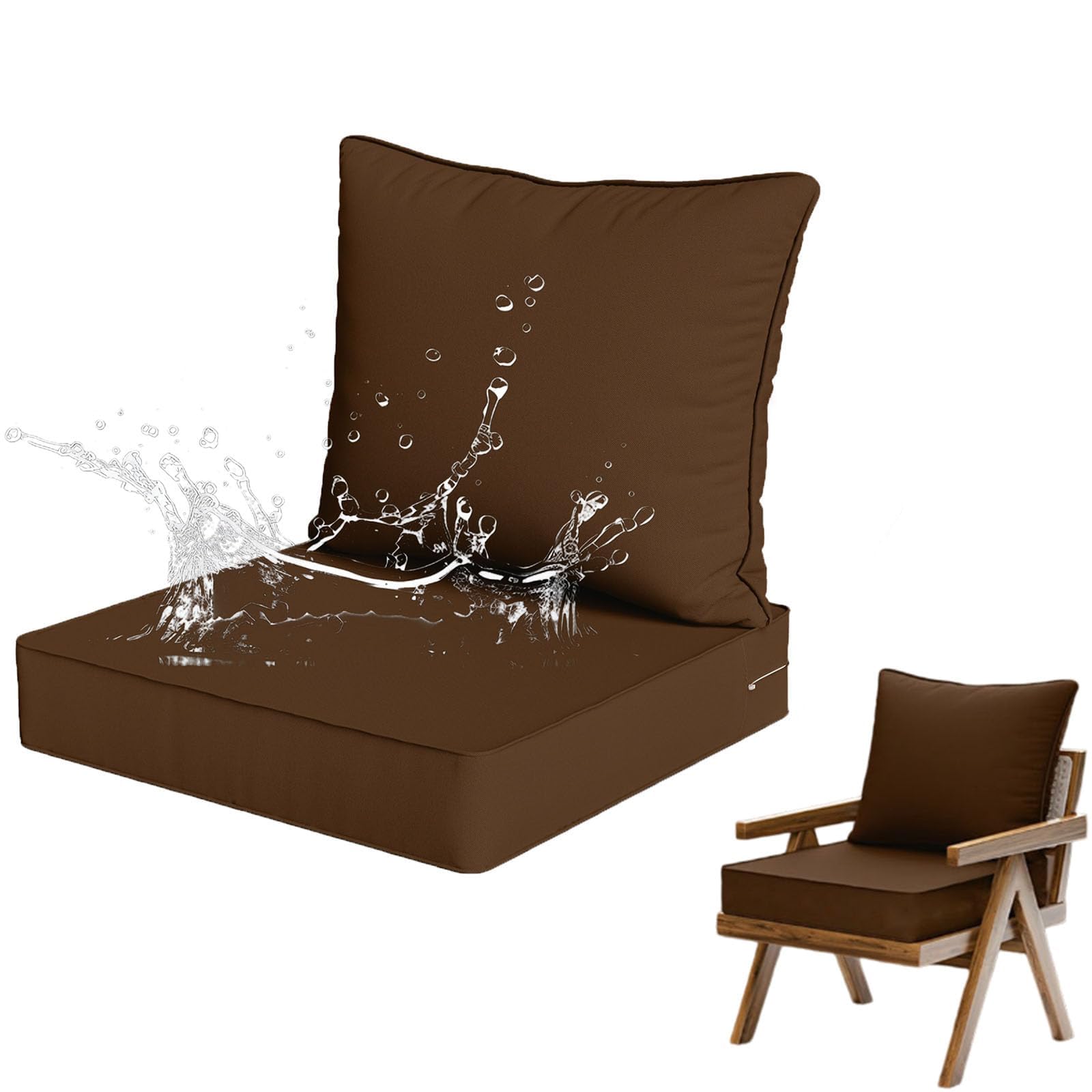Poduszki do siedzenia i oparcia do salonu ogrodowego, zewnętrzne wodoodporne poduszki zewnętrzne salon do domu samochód biuro sofa i krzesło G 51*51*10+51*50