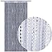 Bestlivings zasłona sznurkowa na drzwi zasłona nitkowa, metaliczny wygląd, z otworem na karnisz, modna i piękna, 90 x 200 cm, kolor srebrny – jasnoszary