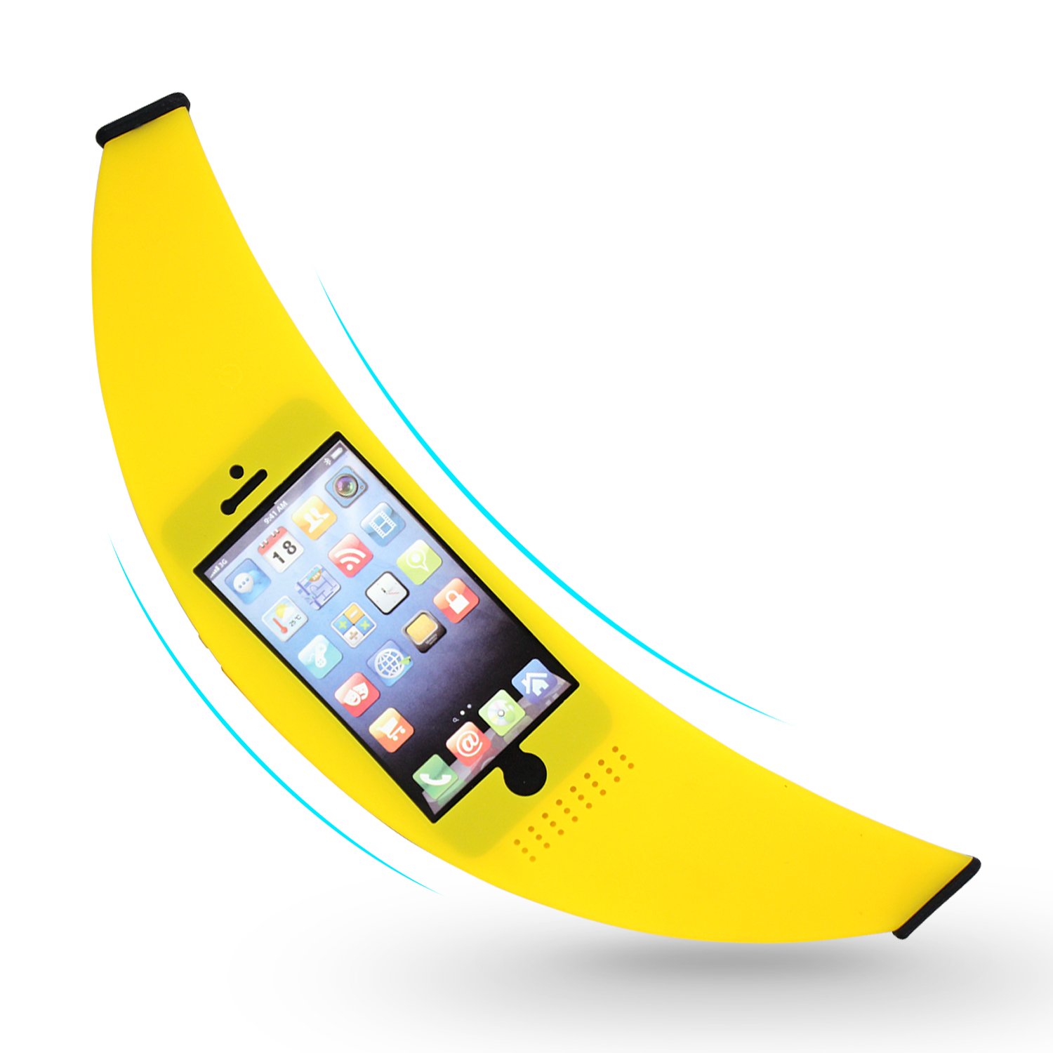 ONG Yellow 3d Cute Big Banana for Iphone 5 &5s& 5g Case Funny Silicone Soft Cartoon Protection Back Cover Shell