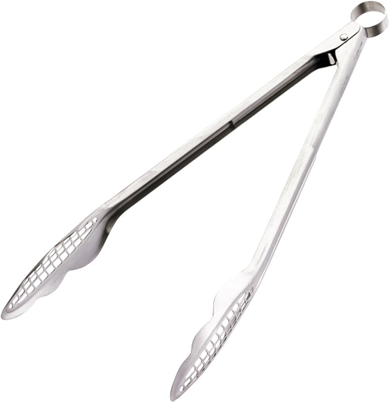 Cuisipro Stainless Steel Narrow Grill/Fry Tongs, 12-1/2-Inch