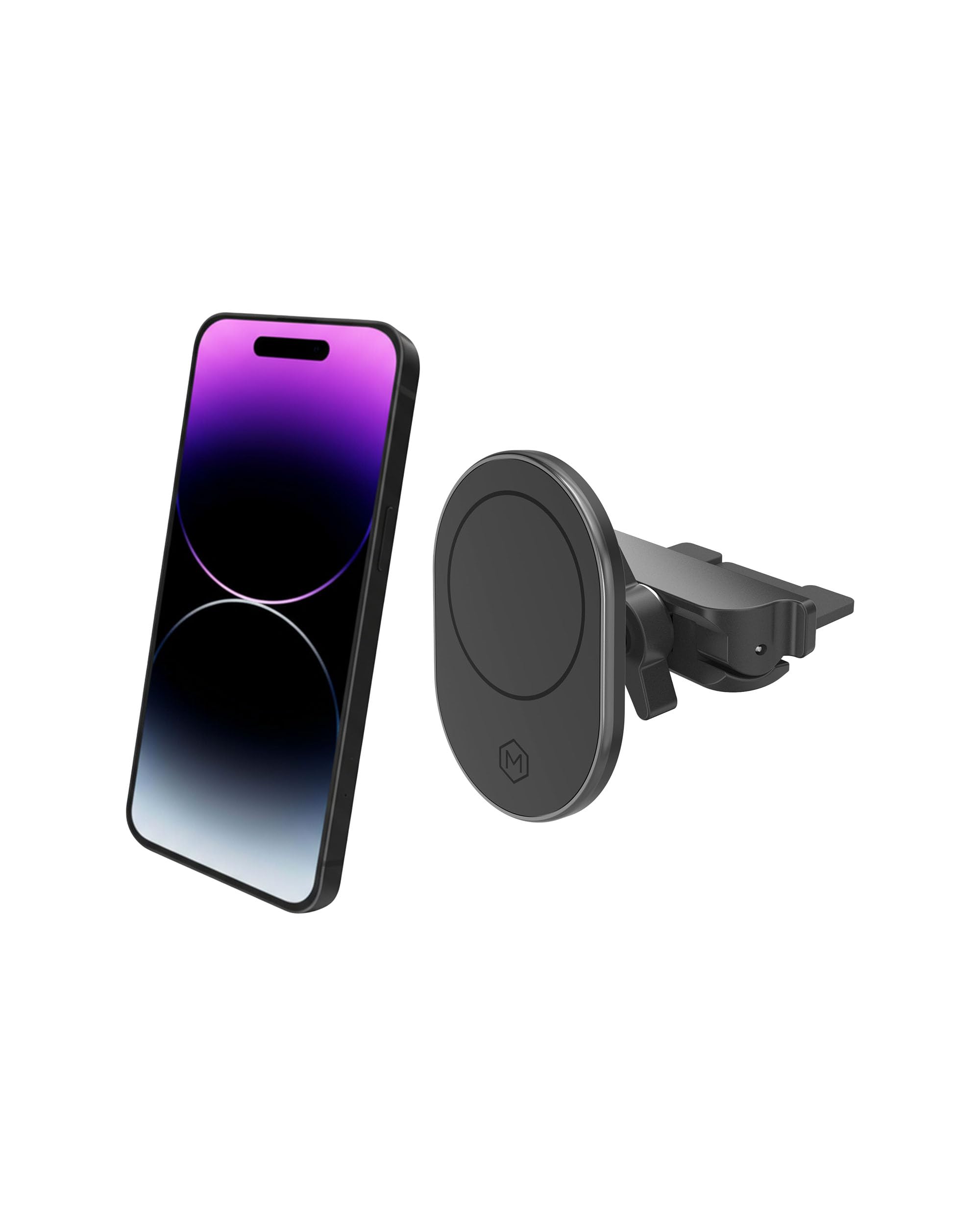 Mighty Mount Magsafe Magnetic CD Slot Mount (Version 2.0) Compatible with Compatible with iPhone 14/15/16/17, & iPhone Air, Galaxy, 360° Rotation,