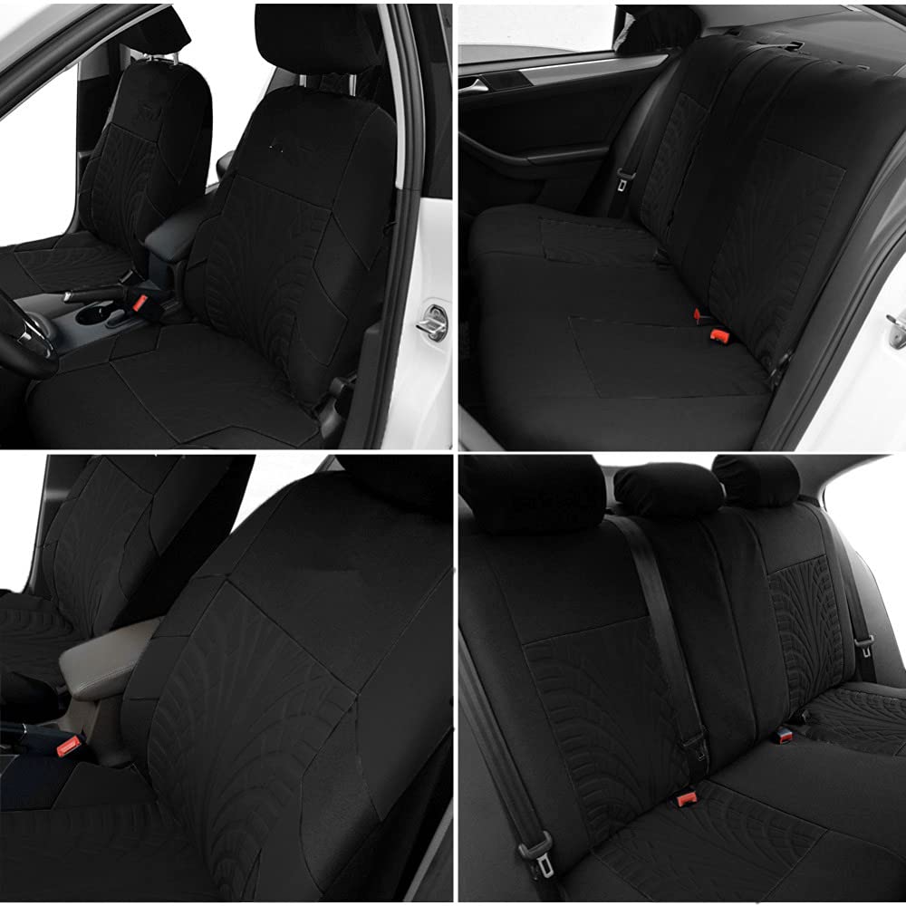Auto Set Coprisedili per BMW 1 Series E87 116i E87 116d E87 118d E87, Traspirante Impermeabile Antiscivolo Copri Sedile Auto Anteriori e Posteriori Protezione Sedile Accessori,A Black