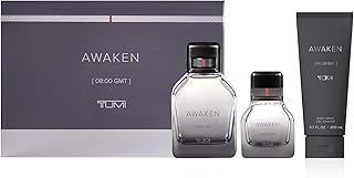 AWAKEN [08:00 GMT] Gift Set - Refreshing Cologne & Body Wash for Men - 3.4 oz & 1.0 oz Eau de Parfum, 6.7 oz Body Wash