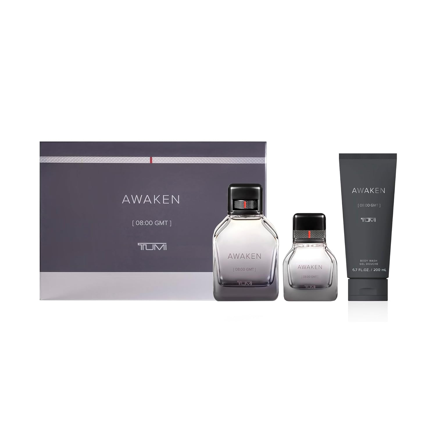 Tumi Awaken for Men 3 Pc Gift Set 3.4oz EDP Spray, 1oz