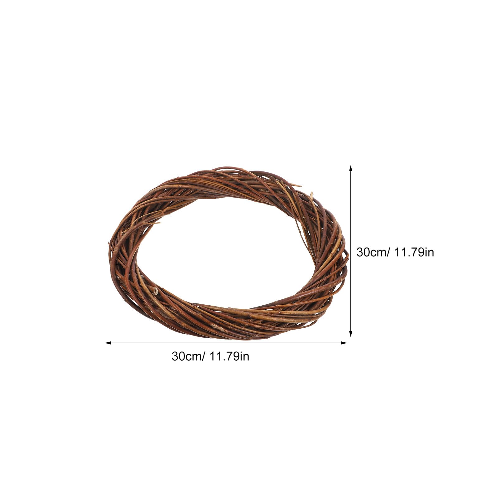 3 Stück Kleiner Weidenreben Rattan Kränze 30cm Rund Selbstgemacht Bastelkränze aus Natürlichem Rattan für Hochzeits und Partydekoration mit Langlebiger Verarbeitung