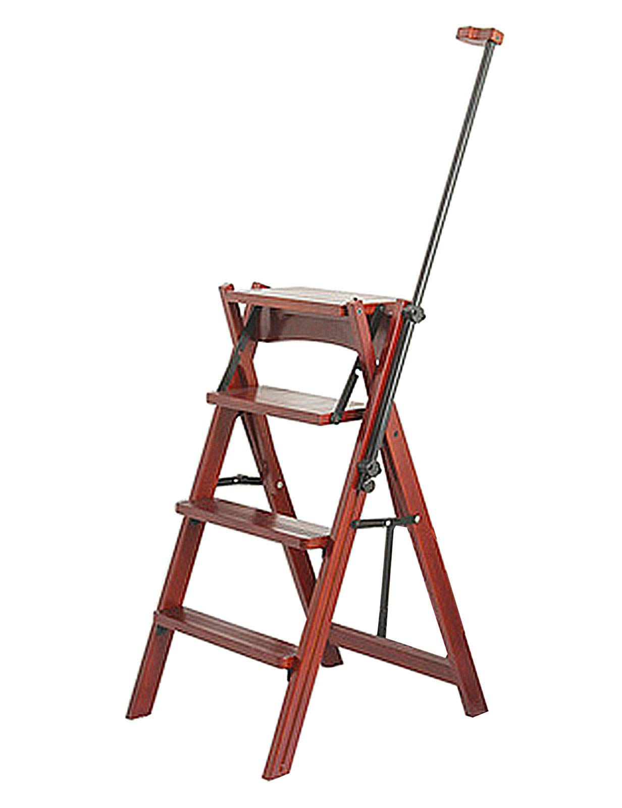Escabeau 4 étapes bois polyvalent léger avec accoudoir de cuisine