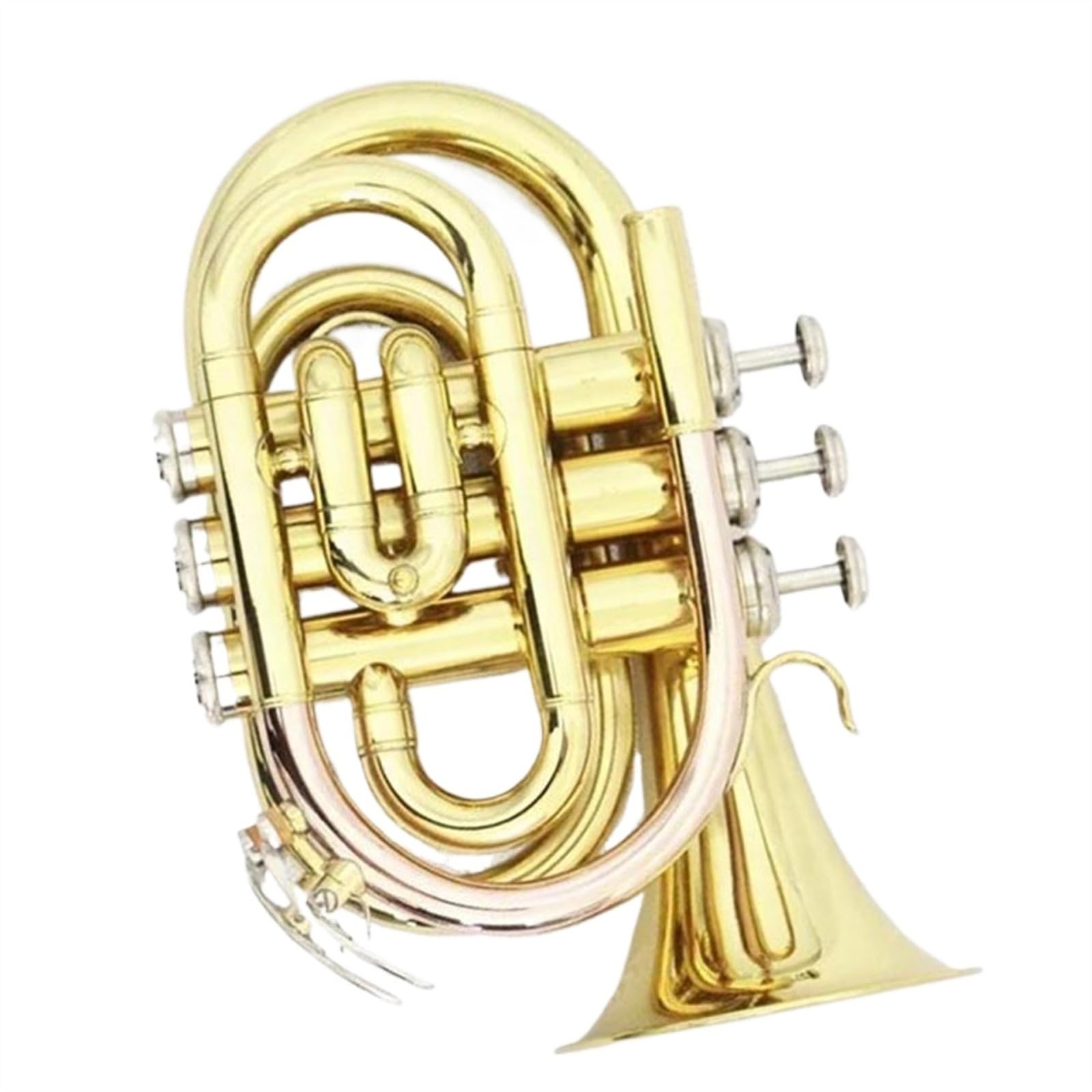 Standard Trąbka Instrument Muzyczny Kieszonkowy Bb Trąbka Profesjonalna, Mosiądz Stal Nierdzewna Pełny Ton