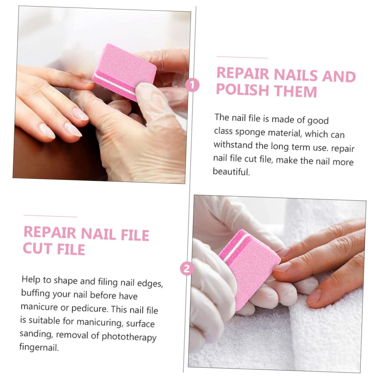Healvian 250piezas Limatips De Esponja Para Uñas Herramienta De Manicura y Pedicura Multi-lados Diseño Chic y Delicado Para Uñas Naturales y Acrílicas Para Uso Profesional y Doméstico
