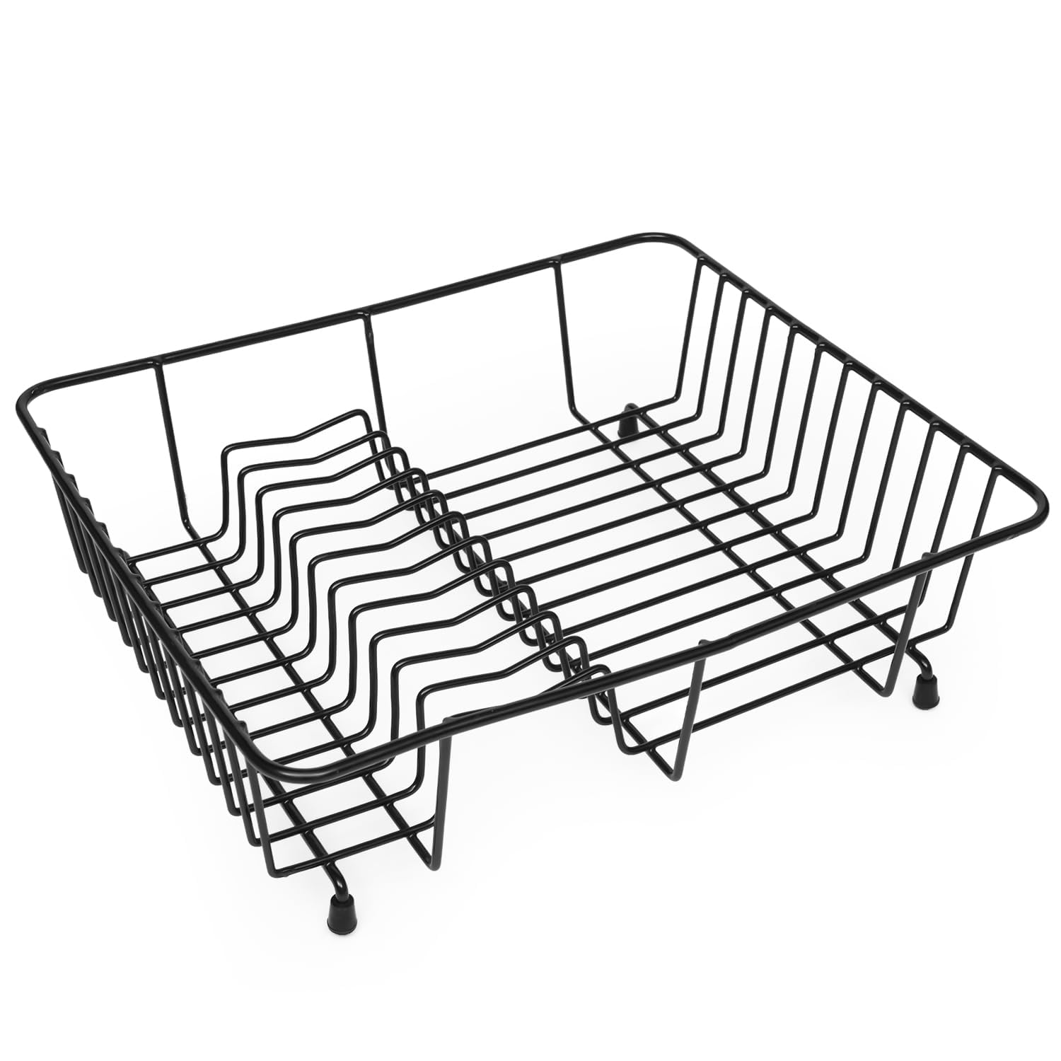 Besto Dish Drainer Rack for Kitchen Sink | Plastic Coated Steel Wire Dishes Drying Rack and Organiser | Compact Plate Drainer for Maximizing Countertop Space