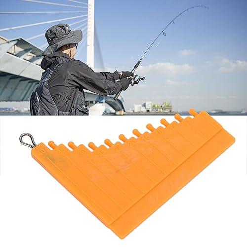 Miniatura 6 de Dilwe Medidor de pelo, 11 escalas delanteras y traseras, herramienta de medición de aparejo de pelo para pesca de carpas