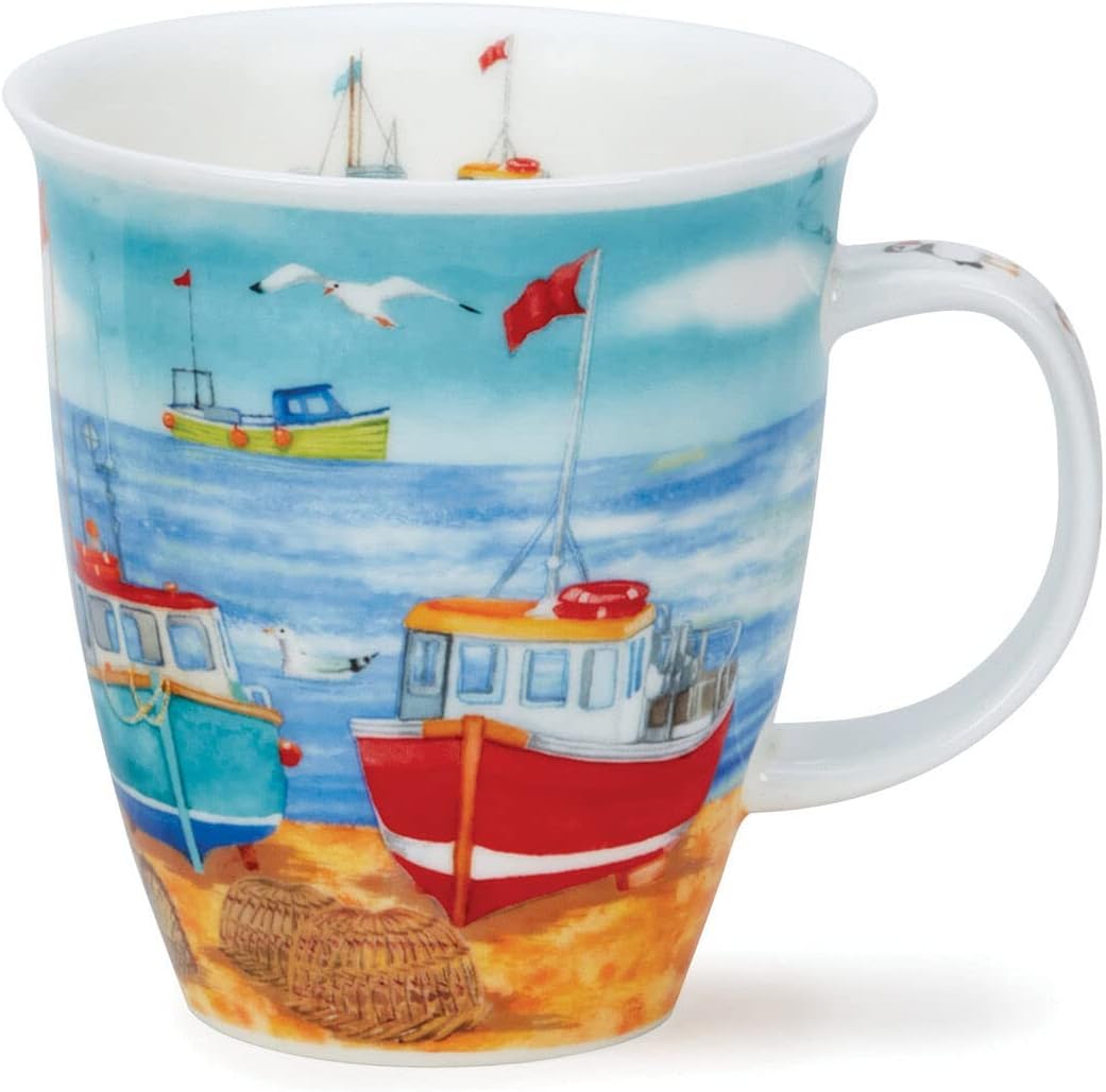Nevis 0.48L Fine Bone China Mug Waters Edge (Fishing Boat)