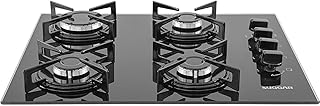 Fogão de Mesa Cooktop 4 Bocas Vidro Preto à Gás - SUGGAR - FG4004VP