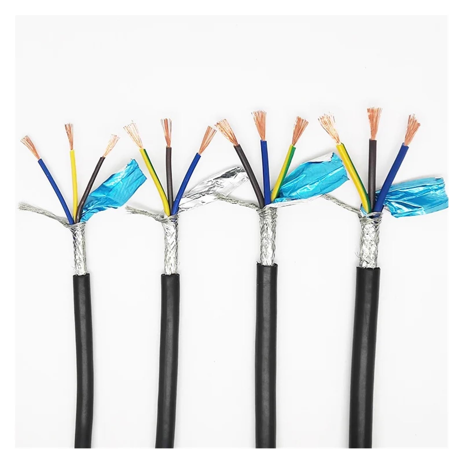 Cavo schermato a 3 conduttori 14-26 Filo di rame for segnali di controllo isolato in PVC(3CORES-22 AWG 0.3MM2,10 Meters)