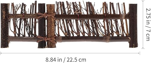 Miniatura 2 de Accesorios de herramientas de jardín de arena, valla de bambú pequeña, valla de piquete de madera, puerta de árbol de Navidad, accesorios de micro