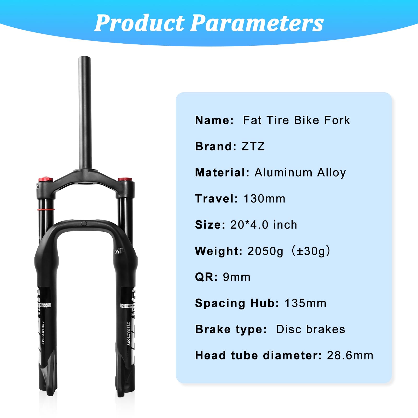 Amazon.com : ZTZ 20 * 4.0 inch Fat Tire Air Suspension Fork