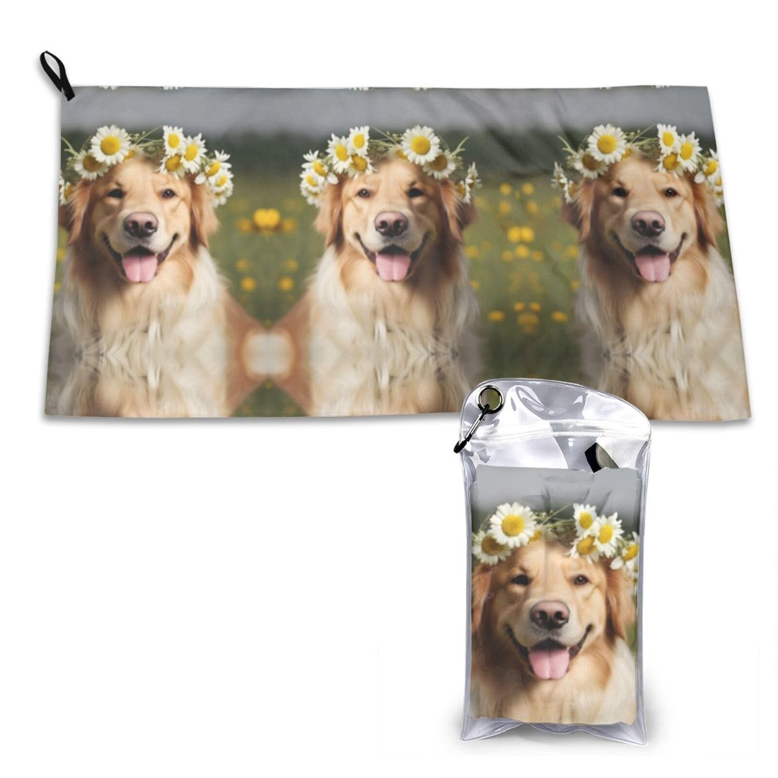 WXWJSHMGC Dog Print Cooling Towel, Gym Towel,Cooling Towels For Neck, Soft Breathable Travel Cool Towel,Sports Towels For Gym,Camping