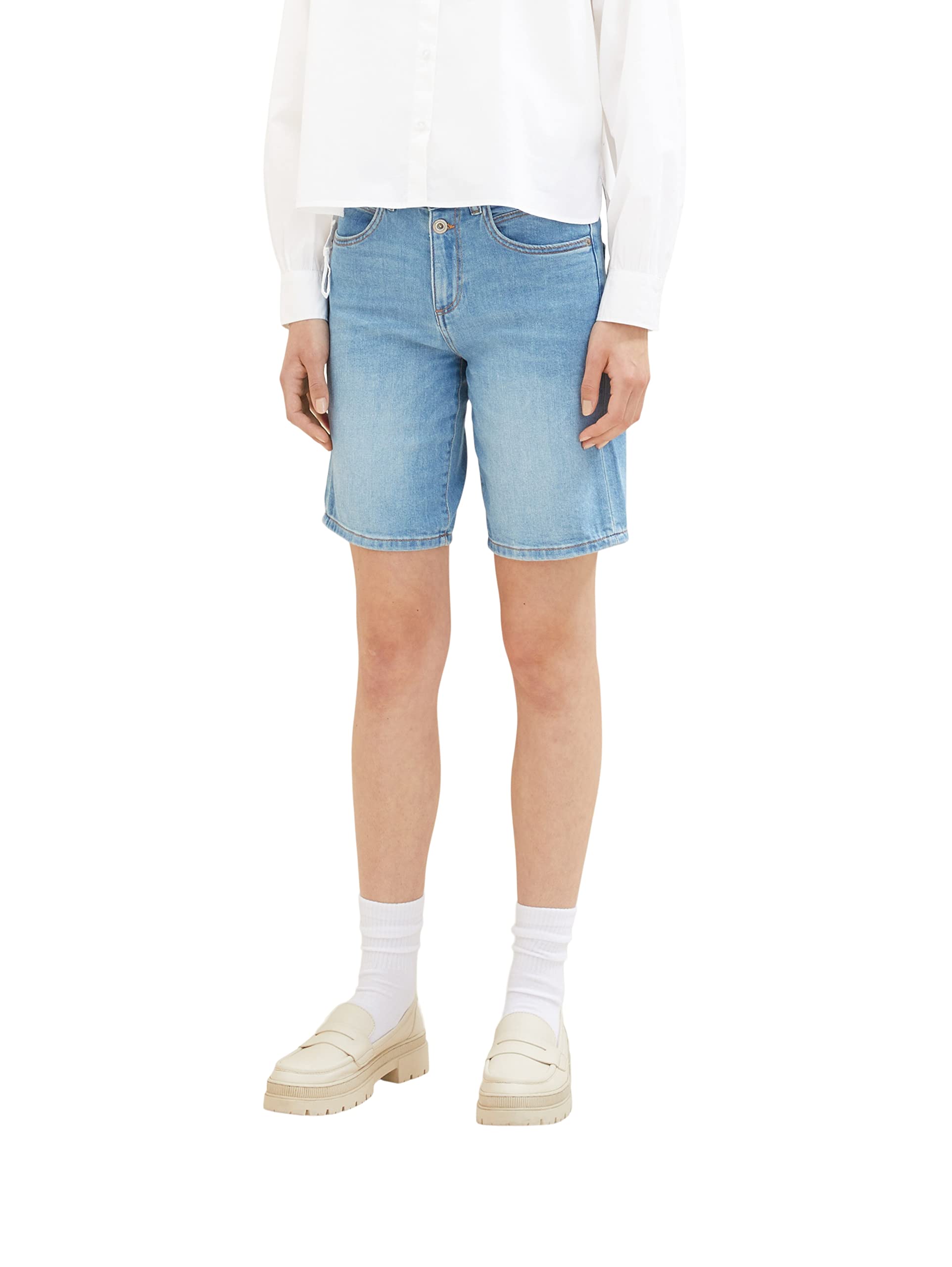 TOM TAILOR Bermudas Jeans Pantalones Cortos para Mujer