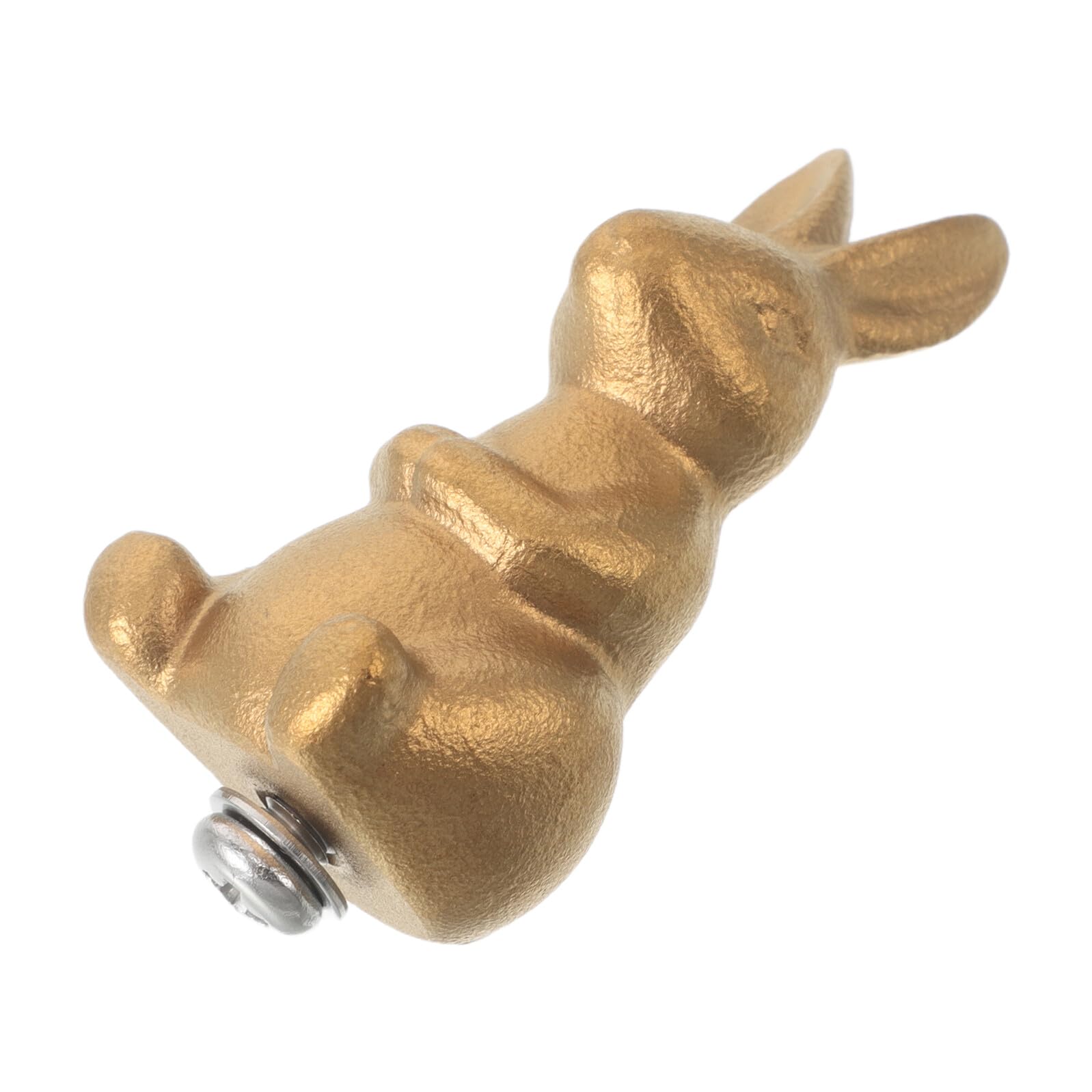 PRETYZOOM Manico di Ricambio per Coperchio Pentola in Ghisa a Forma di Coniglio Dorato, Pomello per Sostituzione Maniglia Coperchi Pentole e Padelle, Accessorio Cucina Resistente al Calore