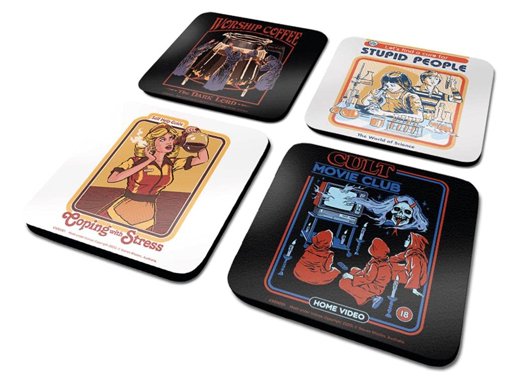 Pyramid International Steven Rhodes Coasters Set of 4, Cork Coasters - Official Merchandise
