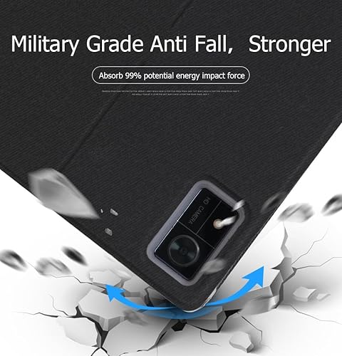 Miniatura 5 de Funda para tablet CHUWI Hi10 XPro de 10.1 pulgadas, ultrafina de piel sintética, delgada, con múltiples ángulos de visión, con función de encendido