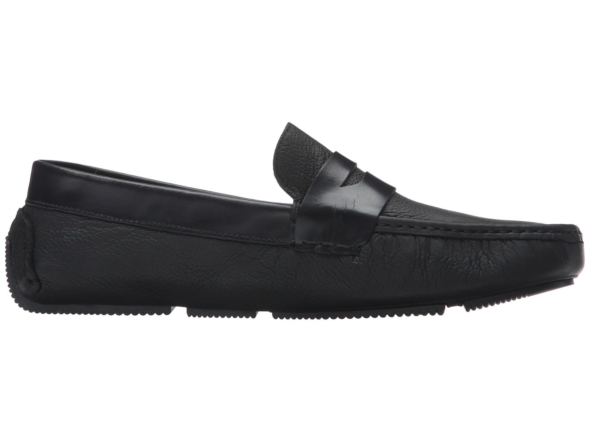 Split Size 8 L & 8.5 R Massimo Matteo Pitstop Penny Driver Black Leather Loafers Leather loafers with penny strap · Black, Brown · Loafer  main image 3
