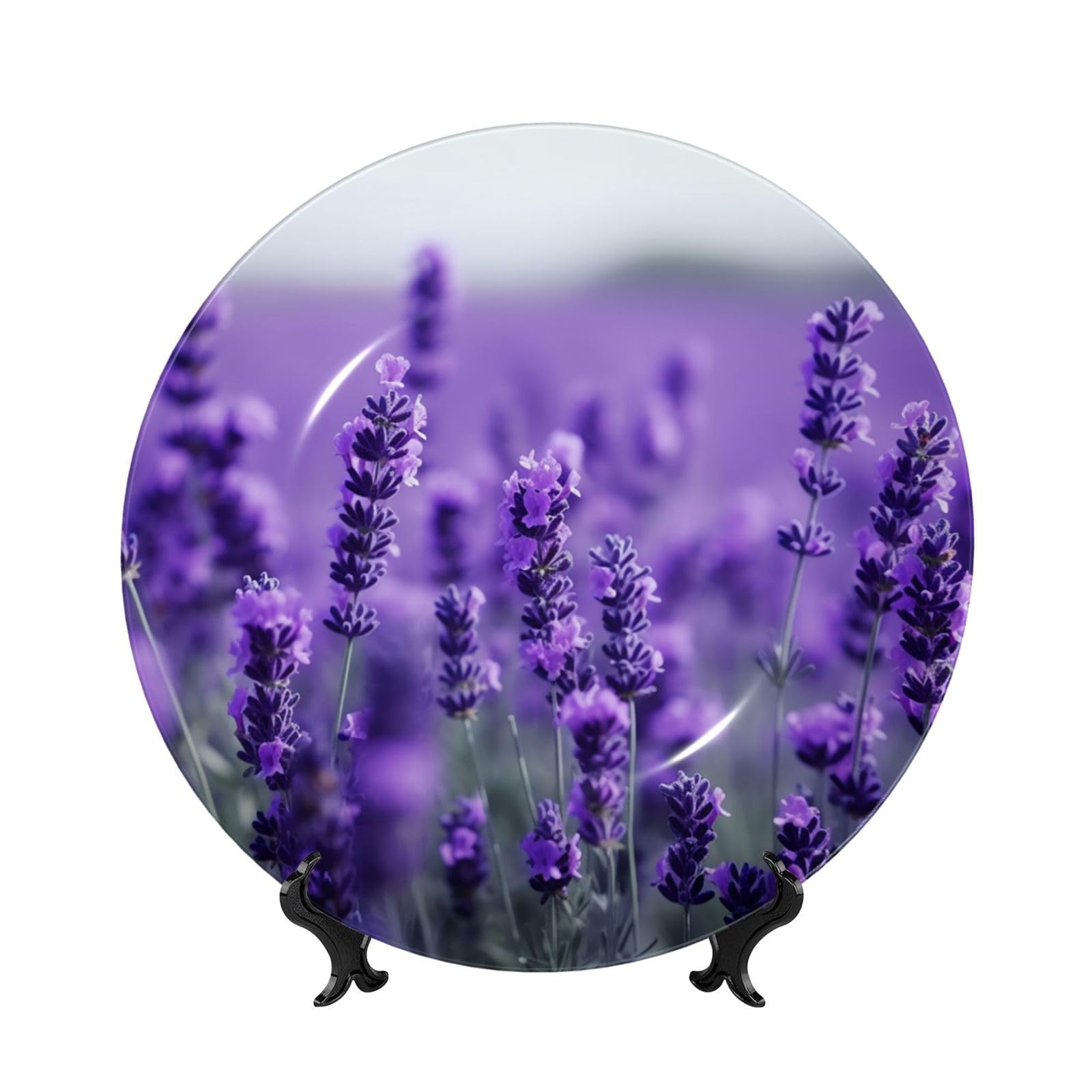 Assiette décorative en porcelaine anglaise lavande 25,4 cm