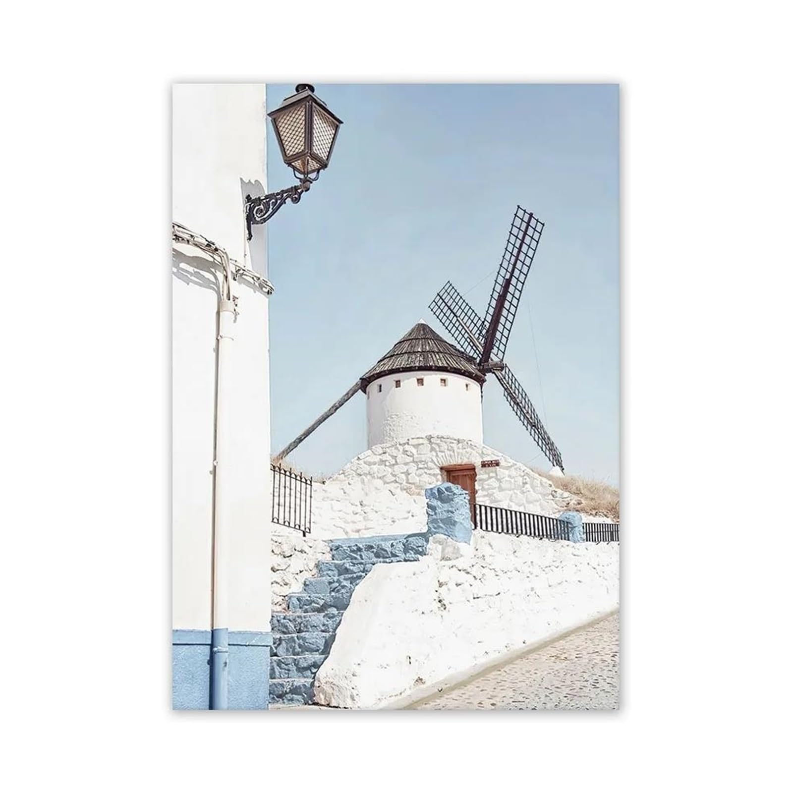 Byambd A Esthetic Pictures Blue Ocean Lighthouse Windmill Bike Grass Posters Print Minimalist Canvas Painting Wall Rt For Living Room Modern Home Decor(,50X70cm)