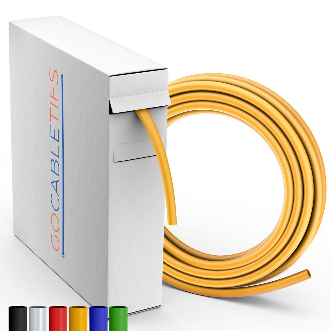 Gocableties - Tubo termorretráctil negro de alta calidad - 4,8 mm x 10 m - Relación de contracción 2:1 - Tubos termorretráctiles impermeables para aislamiento de cables, marcado, agrupación de cables — view 8