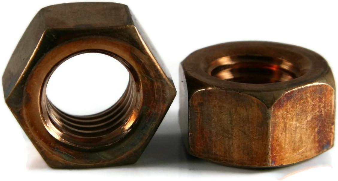 Hex Finish Nuts Silicon Bronze - 5/16"-18 (1/2" Flats x 17/64" Thick) Qty-25