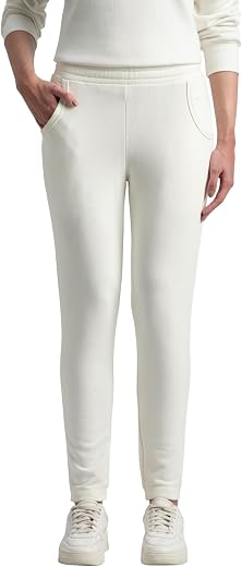 Jockey U119 Women's Super Combed Cotton Rich Fleece Fabric Regular Fit Joggers with StayWarm Technology