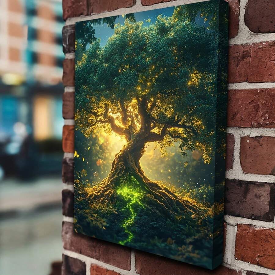 Toile arbre de vie YUSUZHU au style épuré texture de qualité pour intérieur élégant