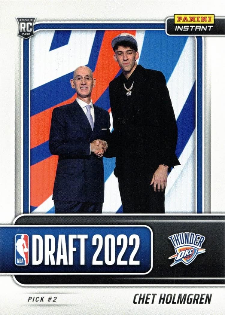 2022-23 Panini Instant Draft Night Basketball #DN2 Chet Holmgren Rookie Card Thunder - 1st Official Rookie Card