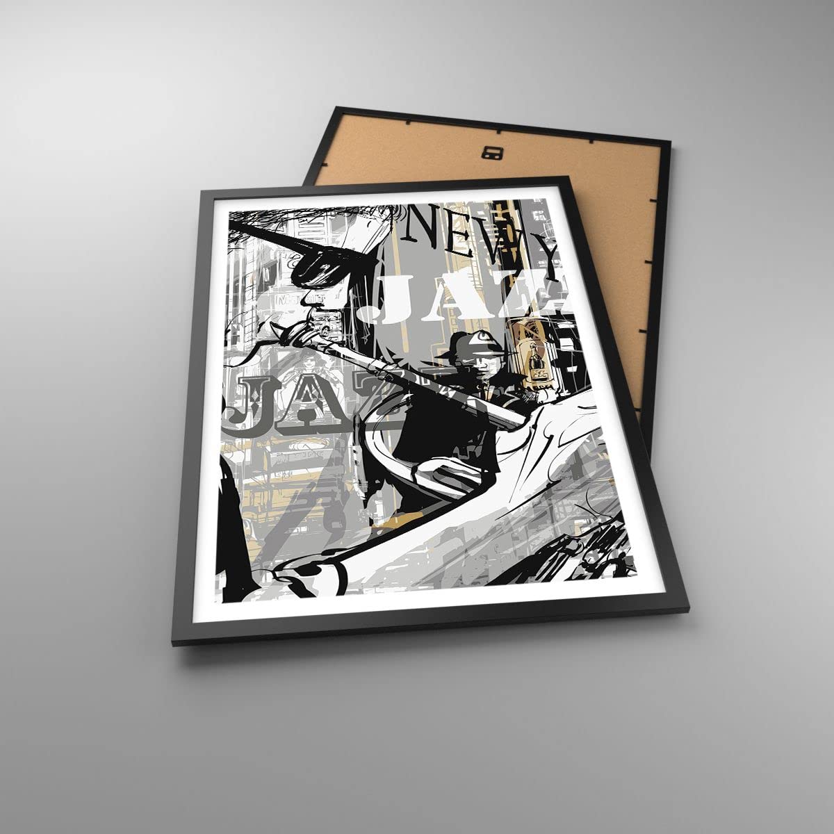 Decorativi Stampa da Parete 50x70cm Poster da Parete jazz musica musicista Cucina Decorazione Murale Wall Art Cornice Nera Quadri Moderni Soggiorno Camera da Letto Grafica Immagini - P2BPA50x70-3792