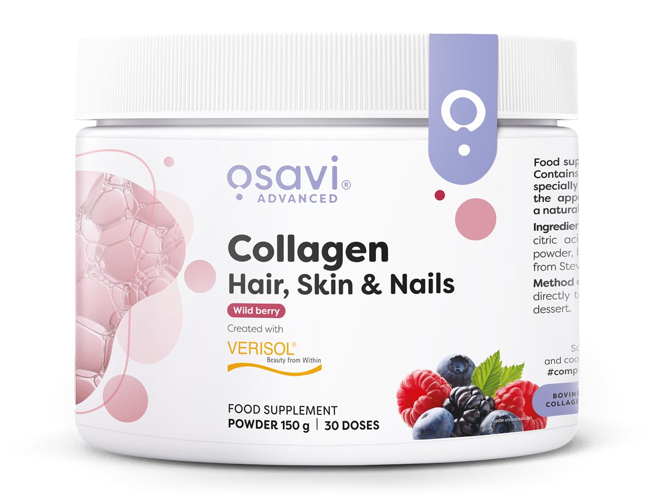 Collagen Peptides (Hair, Skin & Nails), Wild Berry - 150g