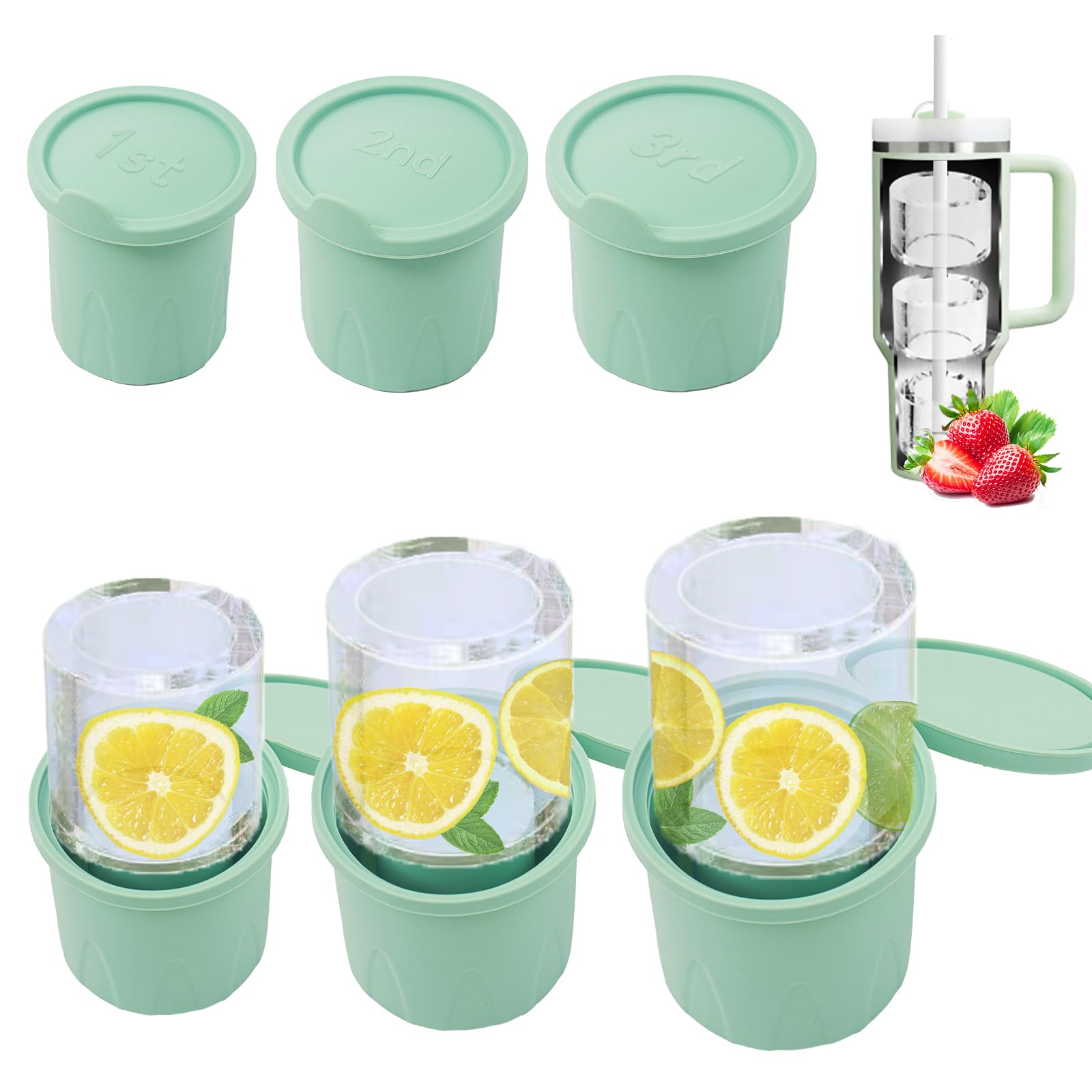 Ice Cube Tray for Tumbler, Ice Mold (Green)