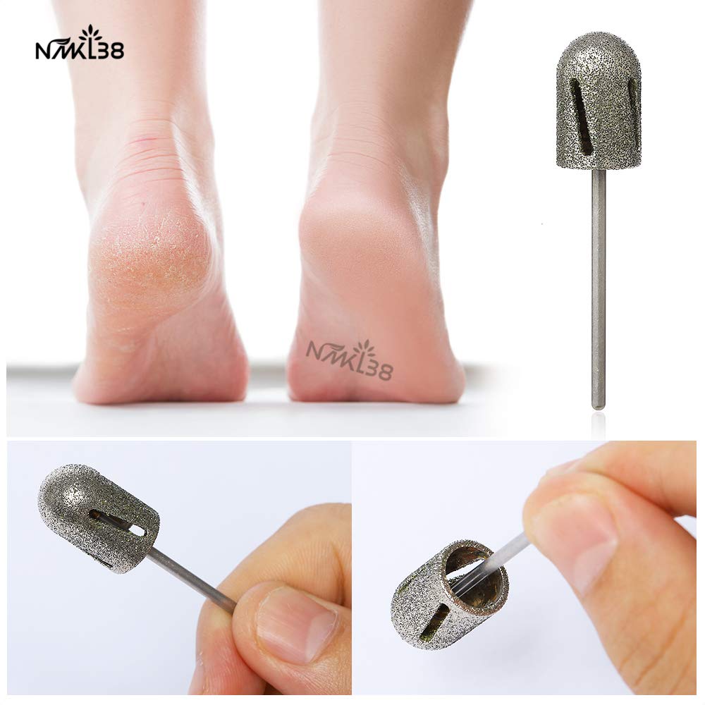 NMKL38 Diamond Pedicure Cone Bit for Cracked Skin Corns Callus Removal, Feet Filing Tool 3/32" Rotary Burrs (13MM)