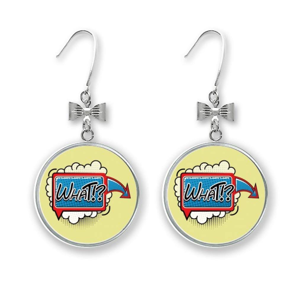 What Boom Box Cloud Art Deco Fashion Bow Earrings Drop Stud Pierced Hook