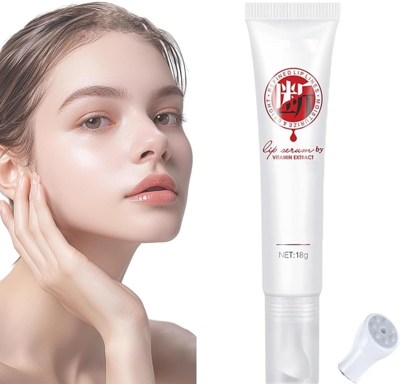 Lip Serum with Vitamin Extract - Dark Lip Lightening Treatment for Smokers & Non-smokers, Lip Brightener to Fade Dark Lips