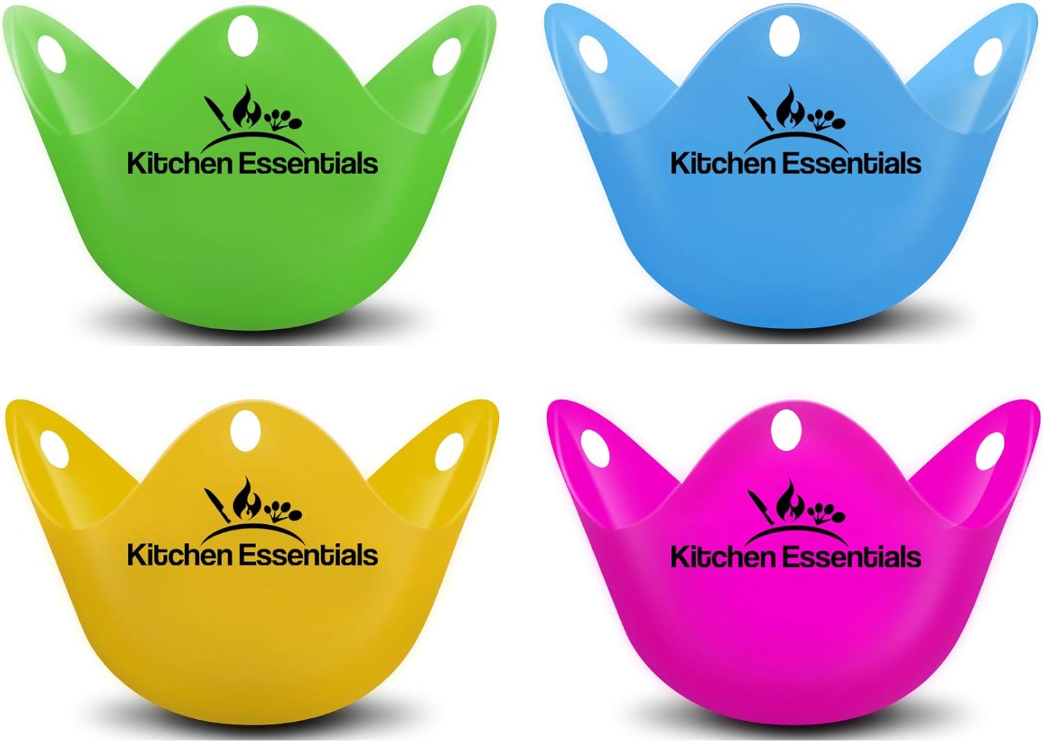 Kitchen Essentials Egg Poacher Cups (4 Pack) for Perfect Poached Eggs