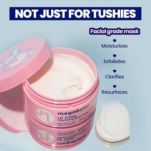 Miniatura 4 de Megababe Le Tush - Mascarilla para acné para glúteos y cuerpo | Clarificante, exfoliante e hidratante | 6.7 onzas líquidas