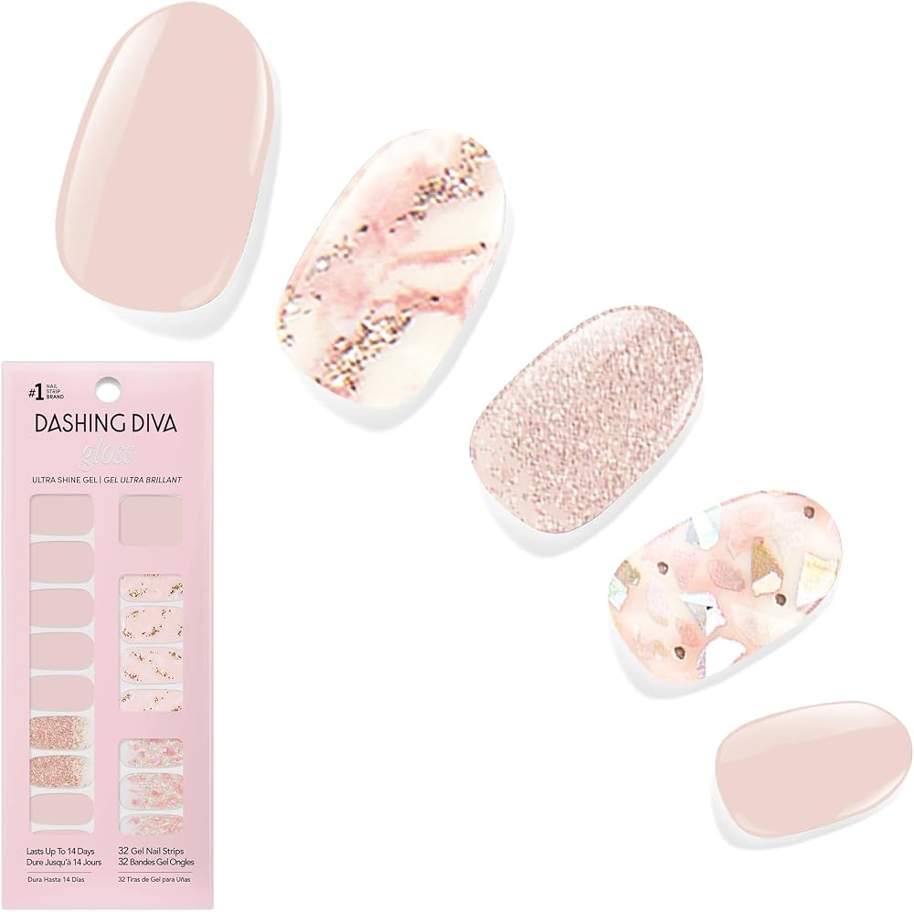 Amazon.com: Dashing Diva Gloss Nail Strips - Crystal Clear - UV
