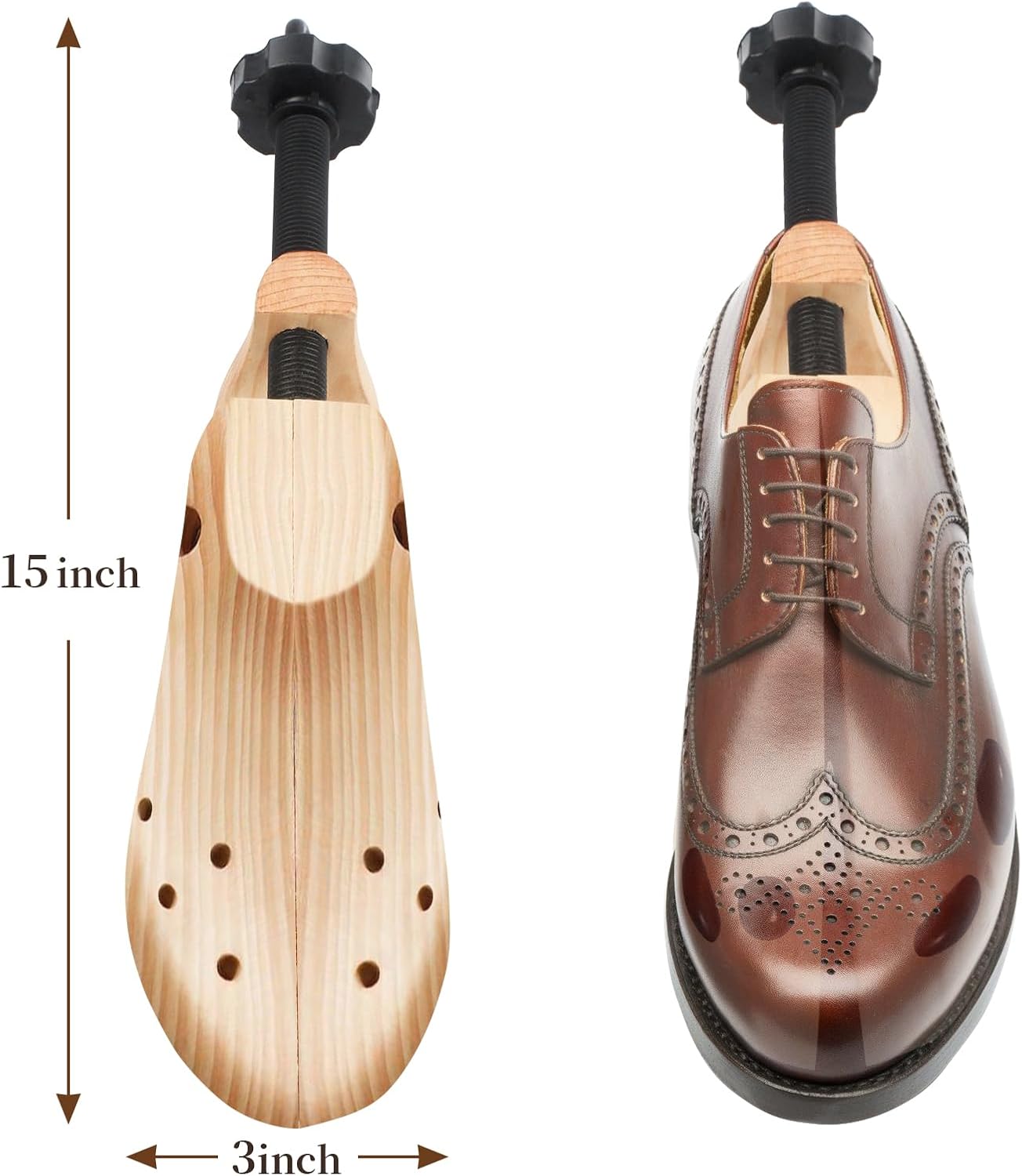 Shoe Stretcher,Adjustable in Length and Width,Wood Shoe Shaper for Men’s Size 8 to 12 Women's Size 8-13